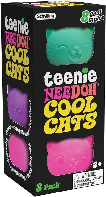 Schylling Teenie NeeDoh Cool Cats (3 Pack)