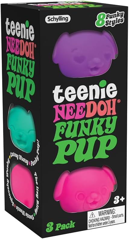 Schylling Teenie NeeDoh Funky Pup (3 Pack)