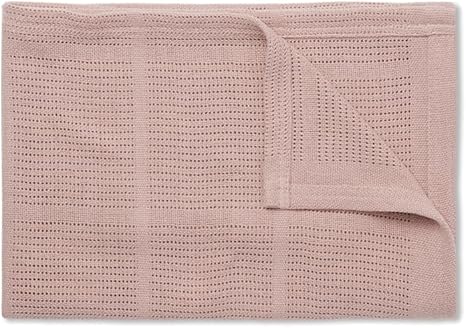 MORI Baby Premium Breathable Bamboo-Cotton Cellular Blanket in Blush