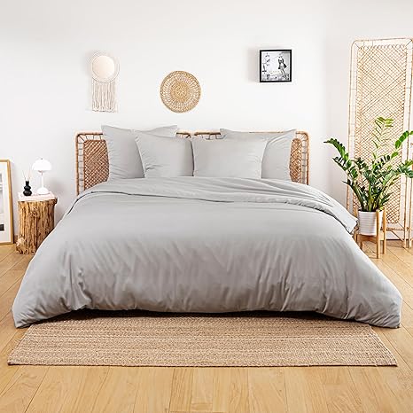 Light Grey Bamboo Duvet Cover